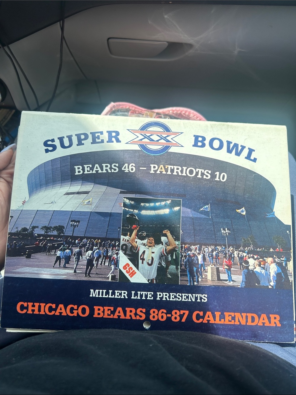 Chicago Bears 86-87 Wall Calendar - Navy/White
